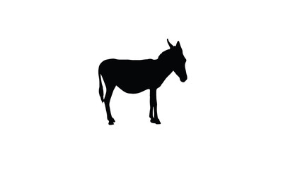 Donkey animal horse shape illustration