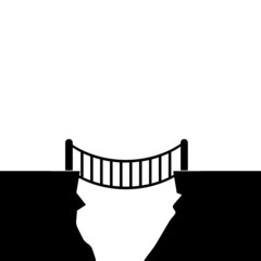 Obraz na płótnie Canvas Simple bridge icon isolated on white background