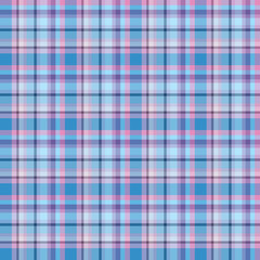 Seamless pattern in marvelous violet, pink and blue colors for plaid, fabric, textile, clothes, tablecloth and other things. Vector image.