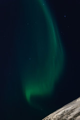 Polar arctic Northern lights Aurora Borealis activity in winter Finland, Lapland