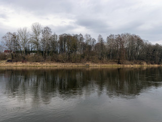 Fototapeta na wymiar landscape with slow flowing river