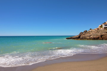 Fototapeta na wymiar Playa de Bolnuevo, Mazarrón, Murcia, España