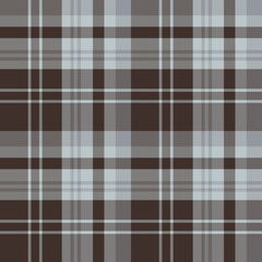 Seamless pattern in marvelous brown and grey colors for plaid, fabric, textile, clothes, tablecloth and other things. Vector image.