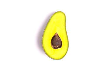 Avocado on a white background,isolated