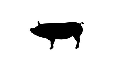 Pig animal black silhoutte icon symbol