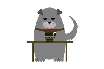 Kawaii Hagu with coffee.