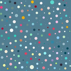 Tapeten Simple seamless colorful random dotted pattern background. © Klanarong Chitmung