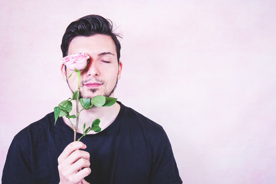 Portrait Of New Masculinity About A Man With Make Up