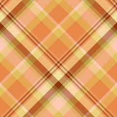 Seamless pattern in marvelous orange, brown and yellow colors for plaid, fabric, textile, clothes, tablecloth and other things. Vector image. 2