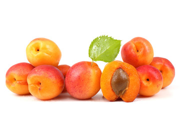 Apricots with a half