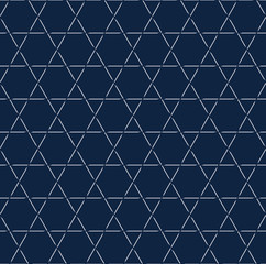 Modern abstract hexagon line seamless pattern. Vector illustration.