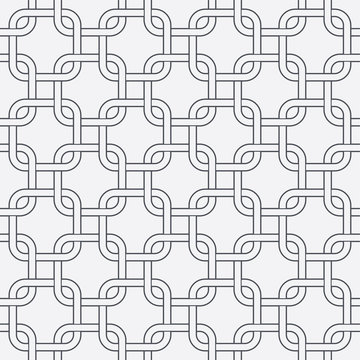 Abstract chain seamless pattern, Round rectangle Interlocking pattern background, Retro pattern, Vector