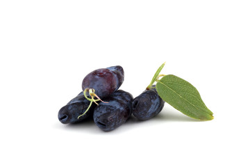 Honeyberries and leaves