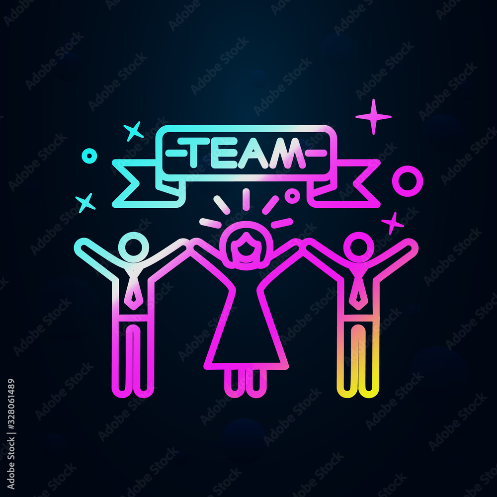 Poster congratulations from friends in nolan style icon. simple thin line, outline vector of birthday icons