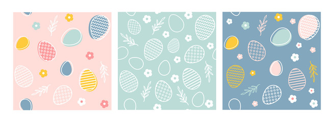 Lamas personalizadas con tu foto easter seamless patterns. Spring pattern for banners, posters, cover design templates, social media stories wallpapers and greeting cards.