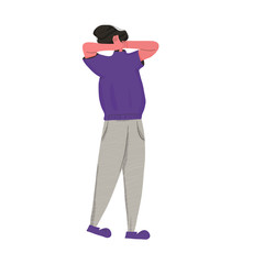 Social media anxiety concept. Flat vector design.