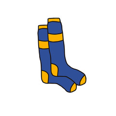 Warm socks set. Vector casual footwers collection.