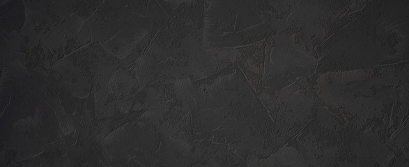 black stone concrete texture background anthracite panorama banner long	
