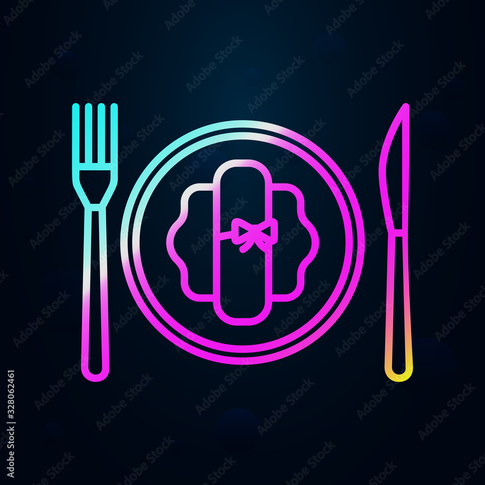 Aufkleber cutlery in nolan style icon. simple thin line, outline vector of birthday icons for ui and ux, websi