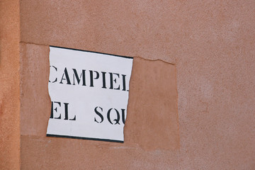 Obraz premium Old direction tables in Venice