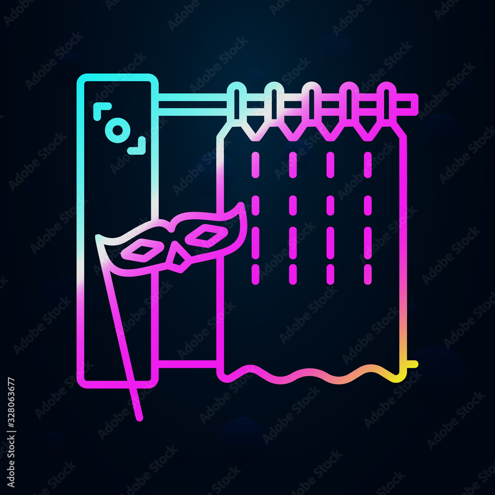 Aufkleber mask in nolan style icon. simple thin line, outline vector of birthday icons for ui and ux, website 