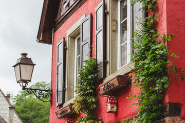 Alsace, Strasbourg, France. Beautiful facades and details of the Alsace region in Europe.