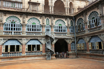 Fototapeta na wymiar Wrestling Courtyard, Interior of Ambavilas Palace. Palace of Mysore, Ambavilas Palace, Mysore, Karnataka India.