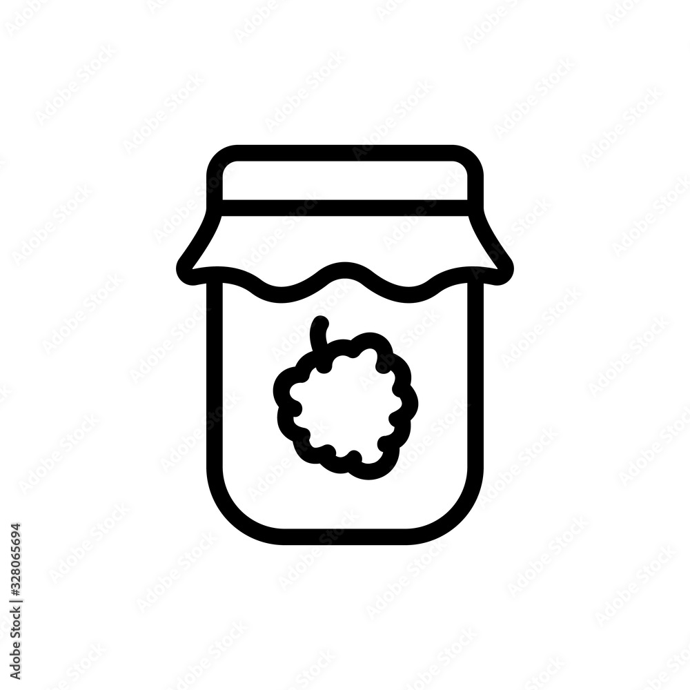 Poster raspberry jam icon vector. thin line sign. isolated contour symbol illustration