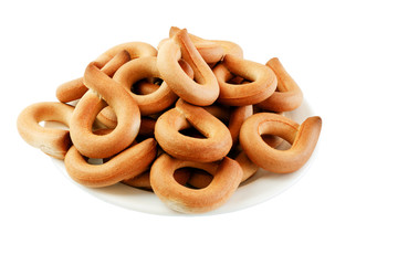 Sweet round crisps lined with flour and sugar, insulated