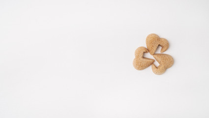 Brown sugar in heart shape