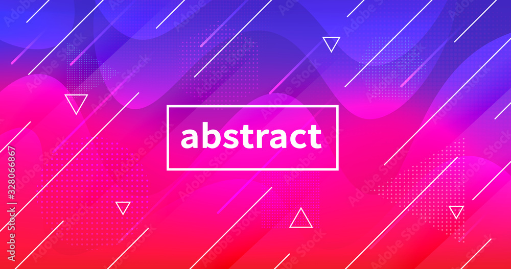Poster Abstract dynamic trendy background. Cool gradient backdrop vector design.