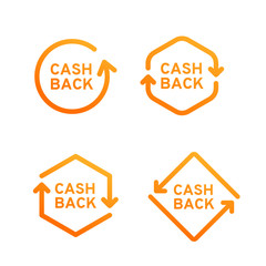 Cashback linear vector icon. Money saving. Refund sign.