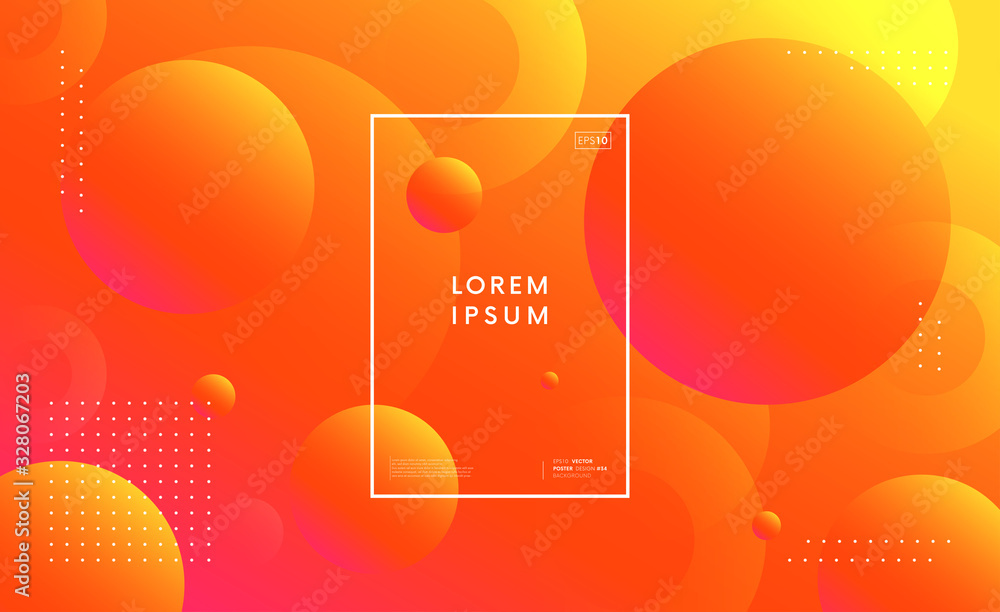 Poster Trendy geometric gradient background vector design. Minimal abstract backdrop.