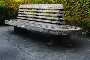 An old wooden bench