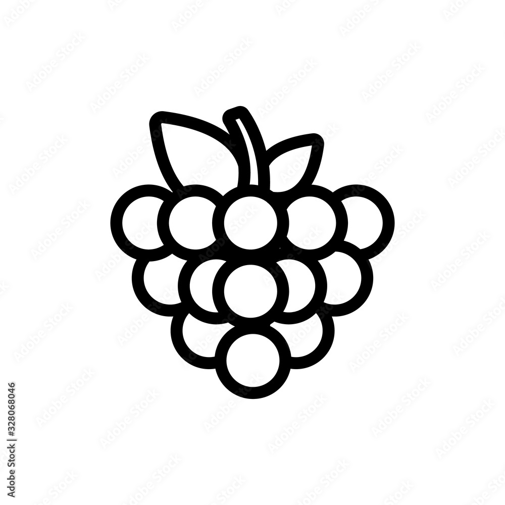 Poster raspberry icon vector. thin line sign. isolated contour symbol illustration