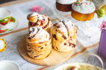 Cake made from cottage cheese, baked goods for Easter