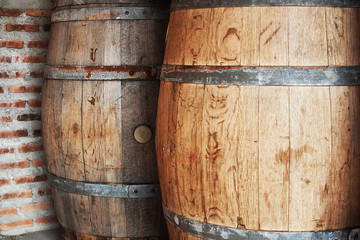 Oak barrels for wine, liquor and beer