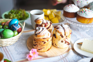 Cake made from cottage cheese, baked goods for Easter