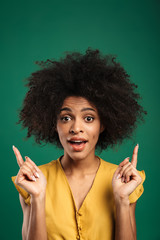 Obraz premium Portrait of a happy young african woman standing