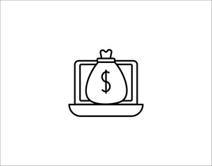 Money icon for financial services and digital transactions