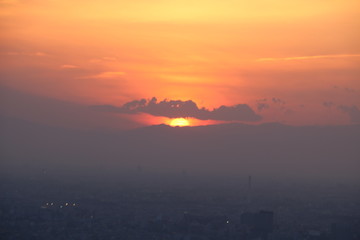 六本木ヒルズからの夕日