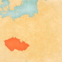 Map of Poland - Czech Republic