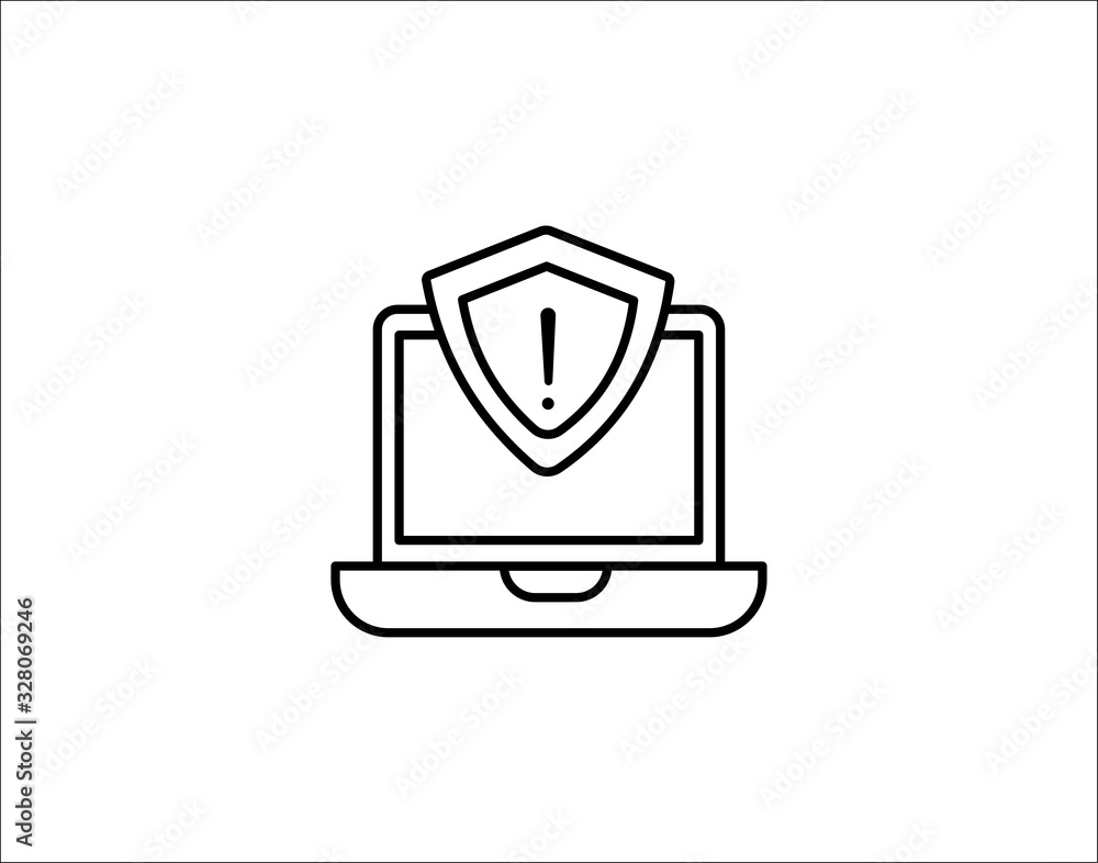 Aufkleber security system icon for data protection on digital platforms