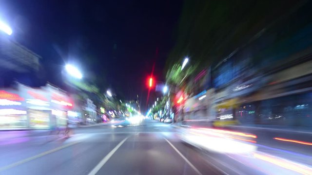 Driving Hyperlapse POV Los Angeles Night Cityscape