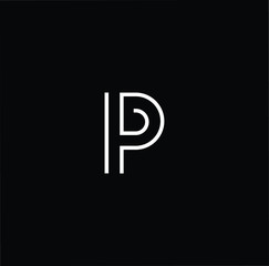 Initial based modern and minimal Logo. P PP PD DP letter trendy fonts monogram icon symbol. Universal professional elegant luxury alphabet vector design
