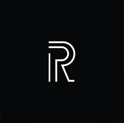 Initial based modern and minimal Logo. R RP PR letter trendy fonts monogram icon symbol. Universal professional elegant luxury alphabet vector design