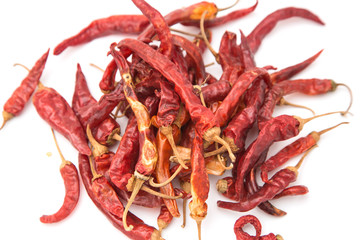 A pile of dried peppers