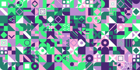 Abstract vector pattern design in Geometric flat style for web banner, business presentation, branding package, fabric print, wallpaper