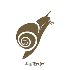 Snail logo design vector template. Silhouette of Snail design illustration