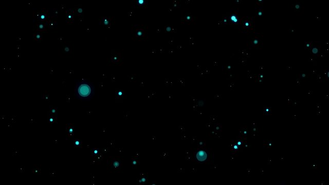 Futuristic Particles cosmic explosion shockwave blue energy space 3d rendering